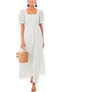 Pomander Place White and Black Maxi Dress